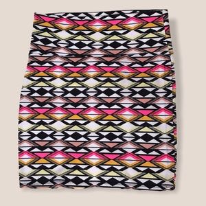 Charlotte Russe Stretchy Patterned Skirt